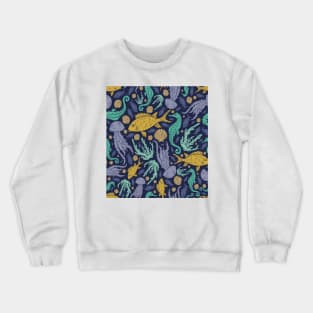 Aquatic Life Design Crewneck Sweatshirt